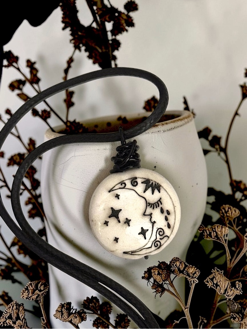 5 For $25💫Celestial White Moon & Stars Pendant Necklace-Spiritual